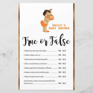 Little Pumpkin Baby Shower Game PRINTED