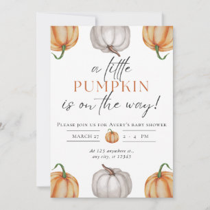 Little Pumpkin Baby Shower Invitation