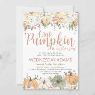 Little Pumpkin Baby Shower Invitation