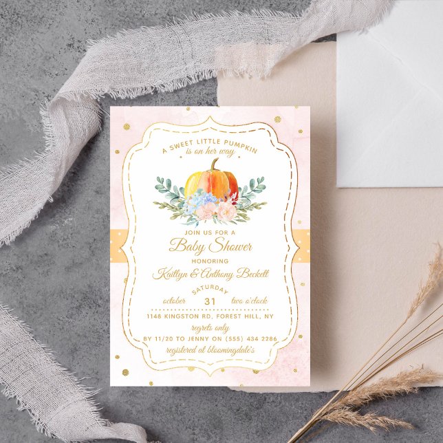 Little Pumpkin Baby Shower Invitation (Creator Uploaded)