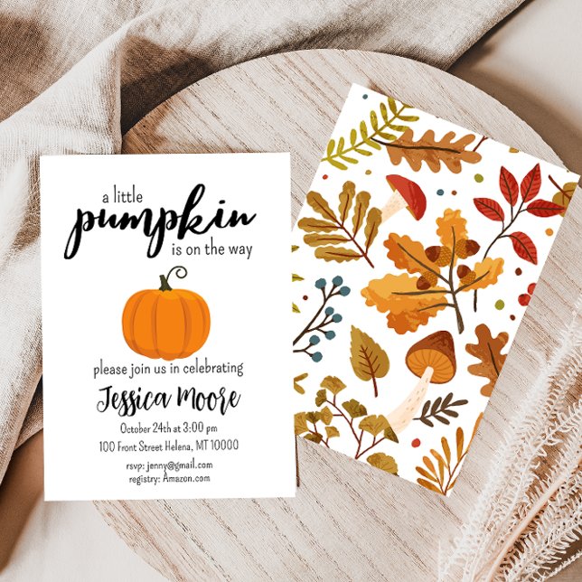 Little Pumpkin Baby Shower Invitation (Creator Uploaded)