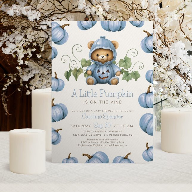 Little Pumpkin Baby Shower Invitation (Creator Uploaded)