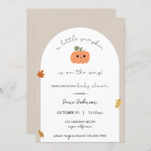 Little Pumpkin Baby Shower Invitation