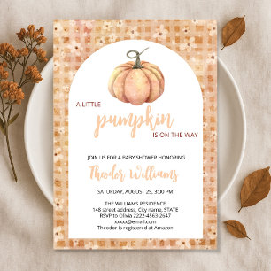 Little Pumpkin Baby Shower Invitation   Fall theme