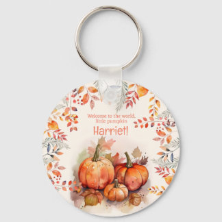 Little Pumpkin Baby Shower Keychan Key Ring