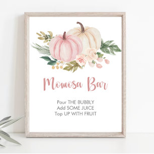 Little Pumpkin Baby Shower Momosa Bar Sign