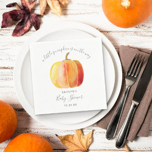 Little Pumpkin Baby Shower Napkin