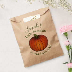 Little Pumpkin Baby Shower New Arrival Autumn Fall Favour Bag