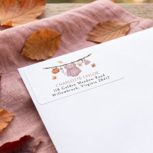 Little Pumpkin Baby Shower Return Address Label