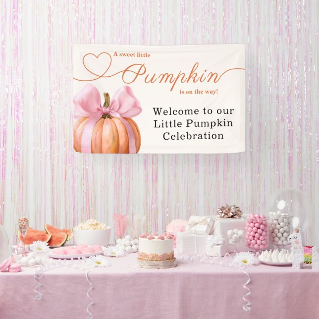 Little Pumpkin Baby Shower Ribbon – Romantic Salem Banner (Party)