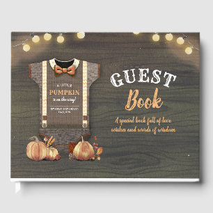 Little Pumpkin Baby Shower Rustic Fall Guest Book