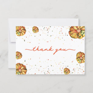 Little pumpkin baby shower thank you card