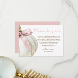 Little Pumpkin Baby Shower Thank You Card