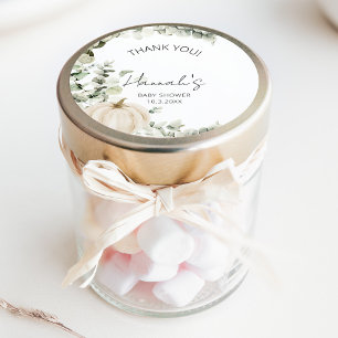 Little Pumpkin Baby Shower Thank You Favour Classic Round Sticker
