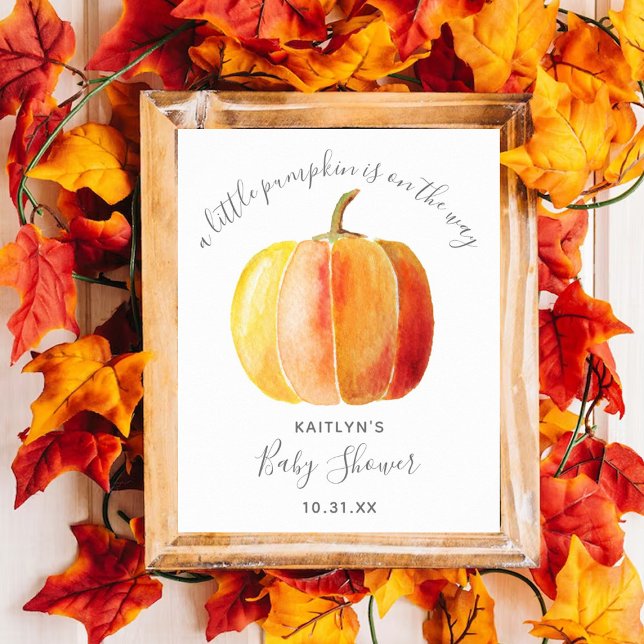 Little Pumpkin Baby Shower Welcome Sign (Creator Uploaded)