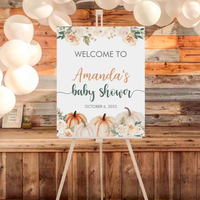 Little Pumpkin Baby Shower Welcome Sign (Creator Uploaded)