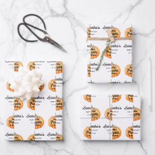 Little Pumpkin Baby Shower  Wrapping Paper Sheet
