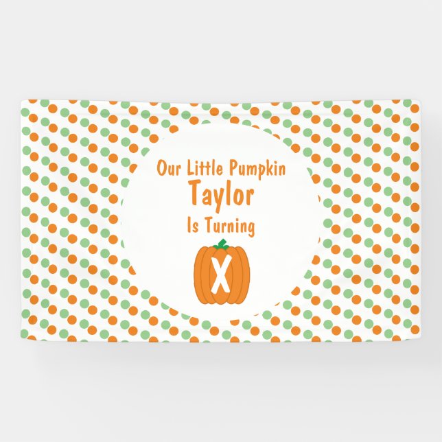 Little Pumpkin Birthday Banner (Horizontal)