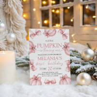Little Pumpkin Birthday Invite