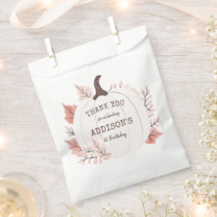 Little Pumpkin Birthday Thank You Favour Bag