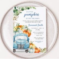 Little Pumpkin Blue Truck Baby Shower