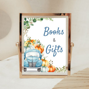 Little Pumpkin Blue Truck Books and Gifts Sign