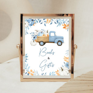 Little Pumpkin Blue Truck Books and Gifts Sign