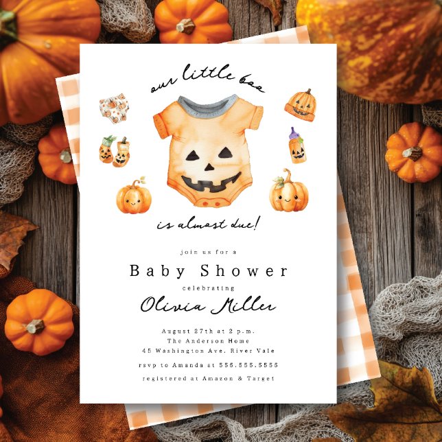  Little Pumpkin Boo Baby Shower  Invitation (Creator Uploaded)