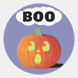 Little pumpkin Boo Classic Round Sticker