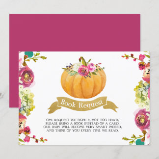 Little Pumpkin Book Request Invitation
