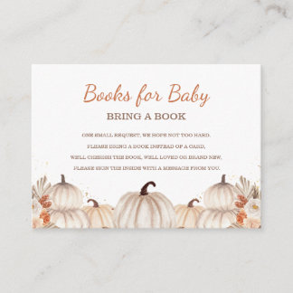 Little Pumpkin Books for Baby, Baby Shower Enclosure Card