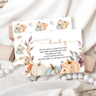Little Pumpkin Books for Baby Shower Enclosure Card