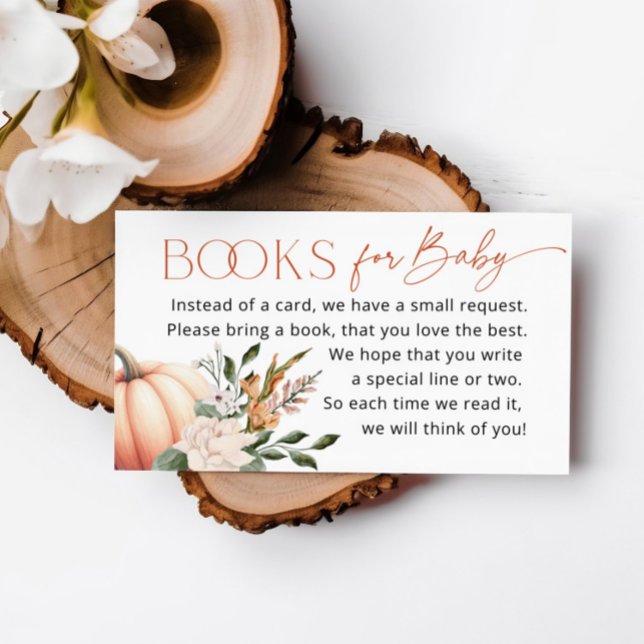 Little Pumpkin Books for Baby Shower  Enclosure Card (Little Pumpkin Books for Baby Shower Enclosure Card)