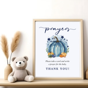 Little Pumpkin Boy Baby Shower Prayers For Baby Poster