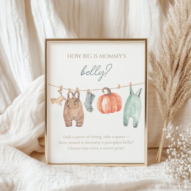 Little Pumpkin Boy Clothes how big is mum’s belly Poster (Creator Uploaded)