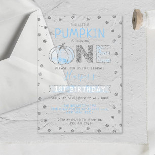 Little Pumpkin Boys 1st Birthday Acrylic Invitations