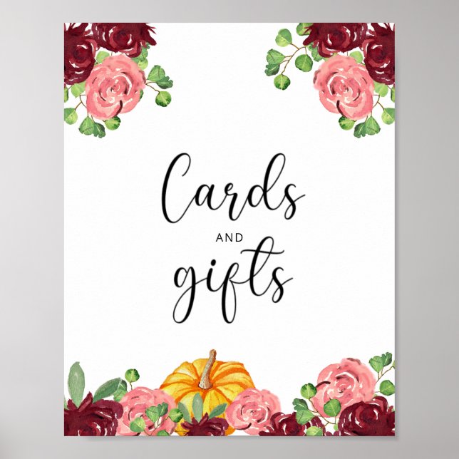little pumpkin cards and gifts baby shower poster (Front)