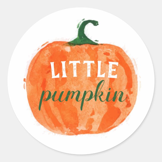 Little Pumpkin Classic Round Sticker (Front)