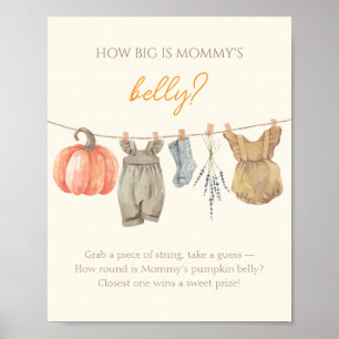 Little Pumpkin Clothes how big is mommy's belly Poster