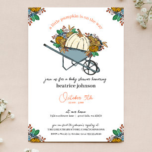 Little Pumpkin Country Garden Baby Shower Invitation