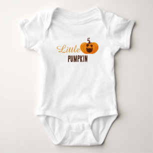 Little Pumpkin Cute Halloween Orange Colourful Baby Bodysuit