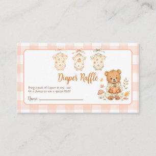 Little Pumpkin Diaper Raffle Baby Insert Card,