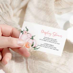 Little Pumpkin Display Baby Shower Enclosure Card