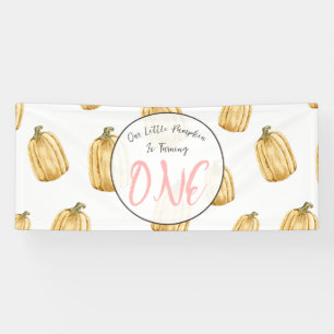 Little Pumpkin Editable Age Girls Birthday Banner