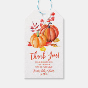 Little Pumpkin, Fall, Autumn Baby Shower Favor Gift Tags