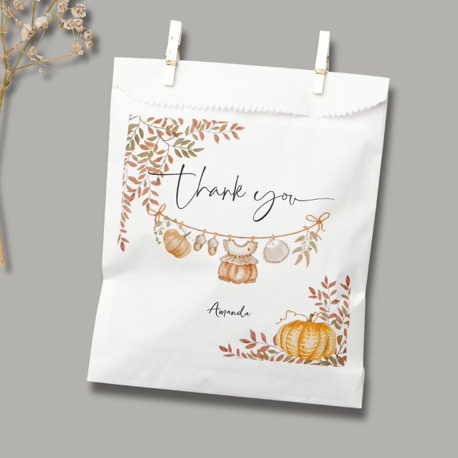  Little Pumpkin Fall Autumn Baby Shower Thank You Favour Bag (Creator Uploaded)