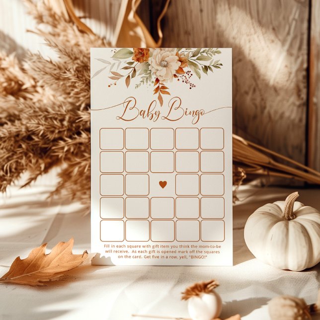 Little pumpkin fall baby shower bingo game (Creator Uploaded)