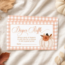 Little Pumpkin Fall Baby Shower Diaper Raffle