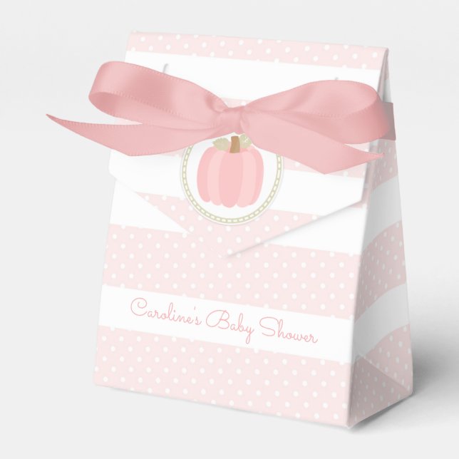 Little Pumpkin Fall Baby Shower Favour Box (Front Side)