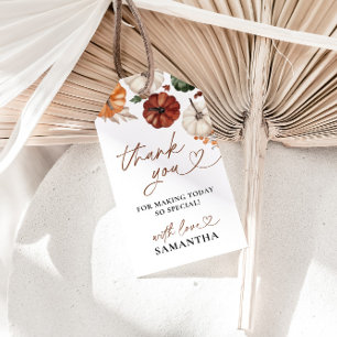 Little Pumpkin Fall Baby Shower Gift Tags